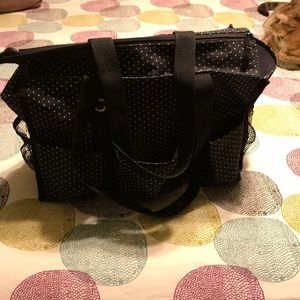 Polka dot black and white tote bag!